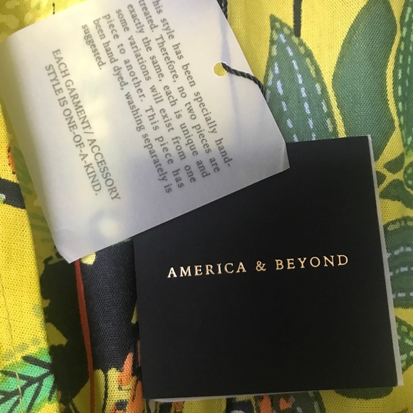 NWT AMERICA & BEYOND Havana Cress Maxi Kimono  short -sleeved Dress  M - Picture 9 of 13